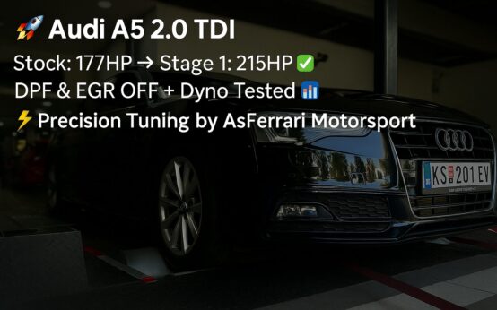 Audi A5 2.0 TDI: Stock 177 HP → Stage 1: 215 HP