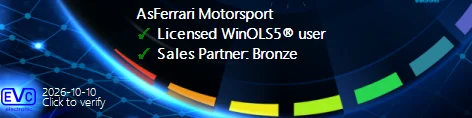 EVC licenca: ASF Tuning, Licensed WinOLS5 user, Sales Partner Bronze. Klikni za provjeru