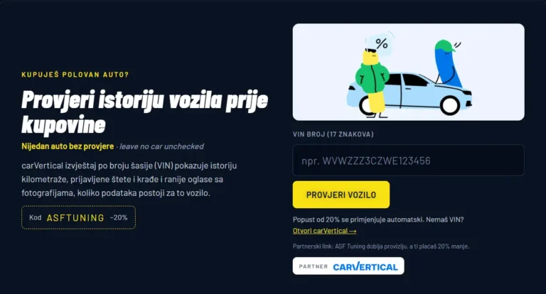 Provjeri vozilo: CarVertical ASF Tuning -20%